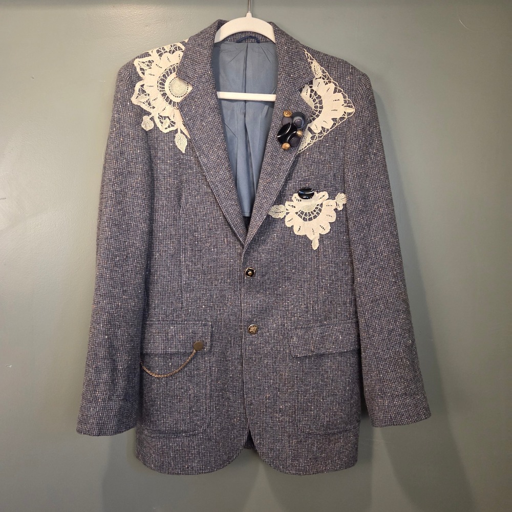 Vintage Michael's Upcycled Blazer Men's Size 38L Boho Wearable Art